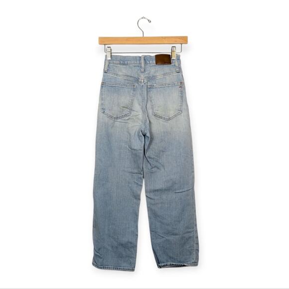 Madewell Light Wash Slim Wide Leg Ankle Cropped Jeans Size 23 - Picture 2 of 9